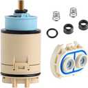 RP70538/RP73625 Single Function Pressure Balance Cartridge, Shower Valve Cartridge Compatible with Peerless/Delta Single Handle Tub/Showers Faucet (Includes cartridge and check valve) (1)