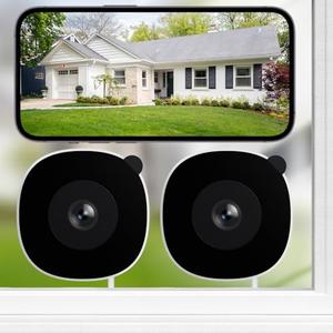 INFIYA 2K No Drill Window Camera-2 Pack 2.4Ghz & 5Ghz WiFi Dome Cameras for Home Security for Indoor & Outdoor Monitoring, Color Night Vision, Human Detection, 24/7 Recording, Ideal for Apartment, K1