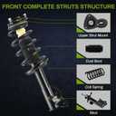 AUTOSAVER88 Front & Rear Pair Complete Quick Struts Shocks Compatible with 2006-2010 Acura CSX, 2006-2011 Civic