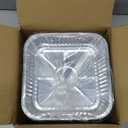 (30 pack) 8x8 inch Air Fryer Square Aluminum foil Cake Baking Pan, High Temperature Resistant Aluminum Foil Bowl Disposable Food Container, Perfect for Cooking, Heating, Storing, Food (With lid)