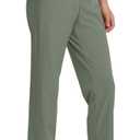 M MAELREG Womens Golf Pants with Zipper Pockets Stretch Quick Dry Casual Work Active Ankle Travel Pants for Women Olive Green (L)