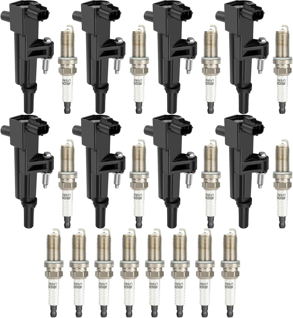 ECCPP UF601 8 ignition coils with 16 iridium Spark Plugs for Dodge Dakota Durango for Ram C1649 UF601 52-2061