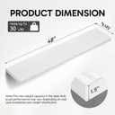 BAYKA Floating Shelves, 48 inches Long Heavy Duty Wall Mounted Rustic Wood Shelves for Bathroom, Bedroom, Living Room, Kitchen, Office, Hanging Shelf for Books/Storage/Decor(White,Set of 2)