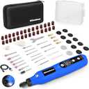 Cordless Rotary Tool, 5 Variable Speed Mini Rotary Tool Kit with 70 Accessories, 3.7V Type-C Charging Power Rotary Tool for Engraving, Sanding, Polishing, Carving, Cutting, DIY Crafts (Blue)