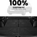 LASFIT Cargo Mat & Backrest Mats for Kia Sorento 2026 2025 2024 2023 2022 2021, All Weather TPE Custom Fit Cargo Liners Trunk Mat & SeatBack Mats Accessoires for Kia Sorento 2021-2026, Black