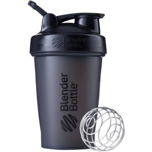 BlenderBottle Classic Shaker Bottle Perfect for Protein Shakes and Pre Workout, 20-Ounce, Black