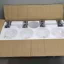 ANDY STAR 4 Light Bathroom Vanity Lights, Matte Black Bathroom Light with Clear Globe Glass Lampshade, 30.5 Inch Industrial Wall Lamp, E26 Base, Bulbs Not Included
