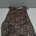 SHENHE Women's Leopard Dress Spaghetti Strap Animal Print A Line Flare Mini Cami Dress, S