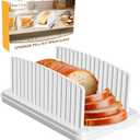 Upgrade Pull Out Bread Slicer for Homemade Bread, Foldable Bread Slicing Guide,Removable Cutting Board, Slice Evenly, Bread cutter slicer Suitable for Bread Making Supplies