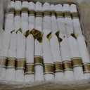 Prestee 400 Pieces Pre Rolled Gold Plastic Silverware Set for 100 Guests - Premium Disposable Silverware Set with Napkins - Wrapped Utensils with Forks, Knives, Spoons, Napkins for Weddings and Events
