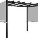 17x6.8 Ft Universal Pergola Replacement Canopy, Outdoor Canopy Shade Cover(Cover Only) (Gray)