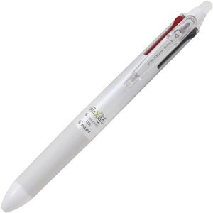 Pilot Frixion Ball Knock 4-Color Gel Ink Multi-Pen, White (LKFB-80EF-W)