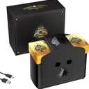 Fully Automatic Card Shuffler 1-4 Deck, USB/Battery Operated Electric Shuffler, Lower Noise Playing Card Shuffle for UNO, Poker, Phase 10,Skip-Bo, Blackjack Black