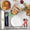 Wooden Cutlery Box  Elegant Spoon & Fork Holder for Dining Table | Single Place Setting Utensil Organizer Case  Available in White, Walnut & Dark Walnut