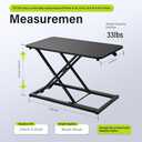caflower 6 Fixed Height Levels Standing Desk Converter, Compact Sit-to-Stand Desk, 23.6" x 13.4" Surface, Supports 33 lbs, Max Height 15.2" – Great for Monitors and Laptops