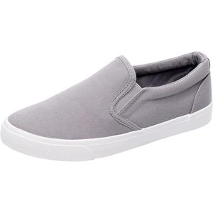 Soda Flats for Women Slip On Shallow Mouth Simple Single Shoes Casual Shoes Work Shoes Girls Casual Shoes Gray 8