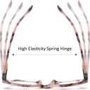 REAVEE Reading Glasses for Women, Blue Light Blocking Stylish Oversized Computer Readers Spring Hinge 1.00, 3pc