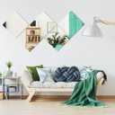 4 Pcs Flexible Mirror Reflective StickersNon Glass Safety Reflective Mirror, 12 x 12 in Self Adhesive Square Cuttable Acrylic Film Mirror for DIY Craft Home Wall Decoration