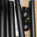 Curtain Rods for Windows 16 to 76 Inches, Curtain Rod Max Adjustable Length of 88 IN, 6/8" Diameter Drapery Rods Round Finials, Black, Pack of 1