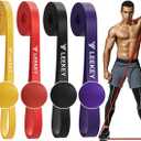 LEEKEY Resistance Bands, Exercise Bands, Pull Up Assist Bands - Bands for Working Out, Band for Men and Women Fitness Training, Physical Therapy, Home Workouts (5-85LBS COLOR)