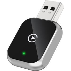 Mini Wireless Carplay Adapter for iPhone - Carplay Wireless Adapter Car Play Dongle, Wired to Wireless, Compatible with iPhone iOS 10+, Silver