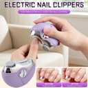 Electric Nail Clipper for Adults Seniors,Universal Automatic Fingernail Grinder,Automatic Nail Clipper with Trimming,Buffing,Polish Removal in One,Smart Nail Clipper for Fingernail & Toenail