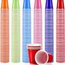 600 Pack 2 Oz Plastic Shot Glasses Disposable Plastic Shot Cups Mini Multicolor Cups for BBQ Christmas Party Tastings Sample Picnic Camping Daily Life Wedding, 6 Colors (Classic Color) (Pink, Orange, Red, Sky Blue, Purple, Green)