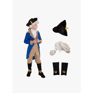 Morph George Washington Costume Kids, George Washington Costume for Boys, President Costume for Boys Size M