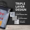 Tenergy Fire Retardant Lipo Zipper Bag for Charging and Storing Lipo Battery Packs, 8.5 x 6.5 x 5.7inch
