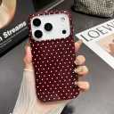 Iphone 17 Pro Case Women Girly Aesthetic Trendy Polka Dot Phone Cases Simple