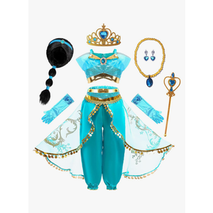 Arabian Princess Fancy Costume for Girls Halloween Dress Up, 7 Years
