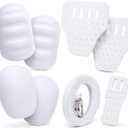 LURKA Football Pads Set, 8-Piece Youth Slotted Pad Kit – Includes Hip, Thigh, Knee, Tailbone Pads & Adjustable Belt, White