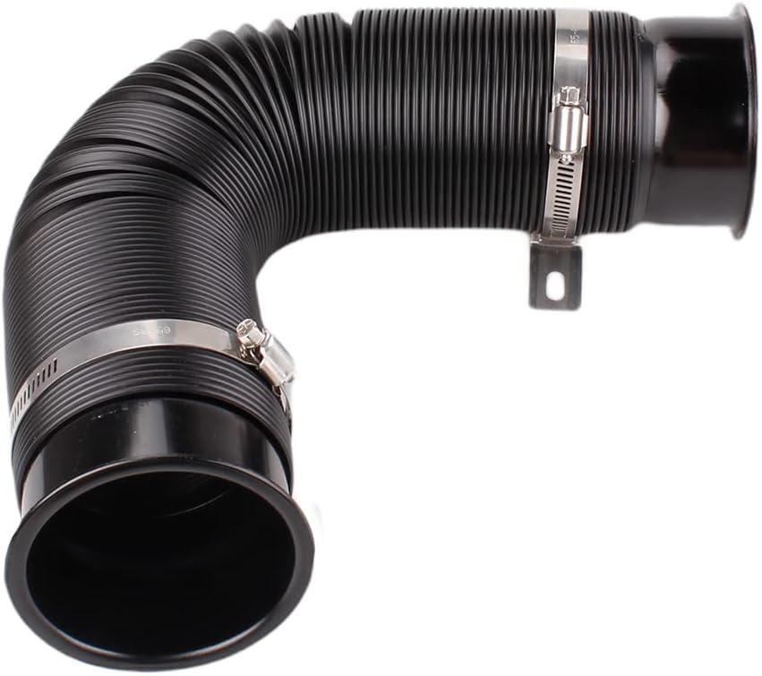 BARTOO 3" Turbine Intake Pipe, Cold Air Intake Pipe 76MM Adjustable Flexible Hose Tube Car Cold Air Turbo Intake Inlet Pipe Universal Cold Air Intake Filter, Black