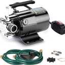 Water Transfer Pump, 110v Utility Pump, 1/10HP 330GPH Portable Electric Sump Transfer Water Pump with 2 * 6ft Water Hose Kit For Water Removal