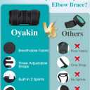 Oyakin Elbow Brace for Cubital Tunnel, Ulnar Nerve Entrapment brace, Adjustable Elbow Splint for Sleeping, Tendonitis, Tennis Elbow, Comfortable Stabilizer Support for Women and Men Fit Most, One Size