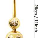 Christmas Tree Topper, Snowflake Design, Plastic Finial Tree Topper for Xmas Tree Elegant Christmas Decorations (Gold)