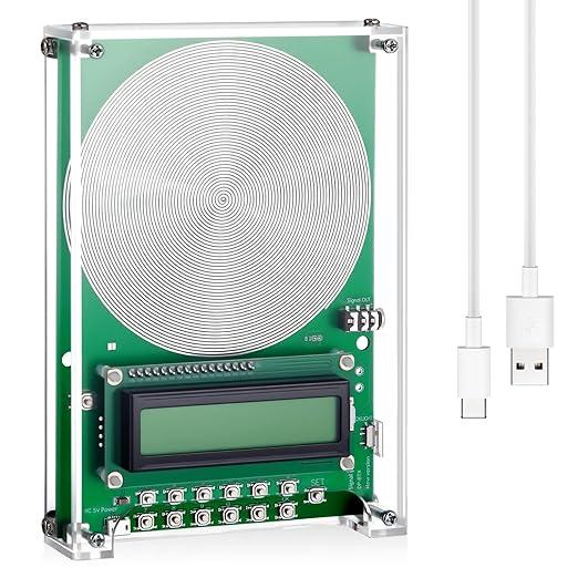 0.01Hz-100000Hz Adjustable Schumann Sine Wave Resonance Generator Ultra Low Frequency Generator Resonator Sound Frequency Machine with USB and Magnetic Acrylic Case