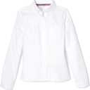 French Toast Girls' Long Sleeve Oxford Blouse (14, White)
