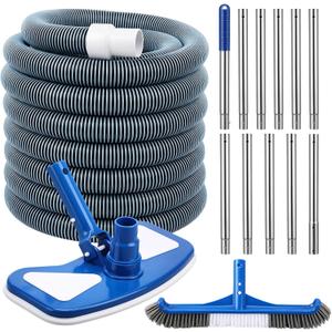 4 Pcs Swimming Pool Cleaning Kit with 1-1/2" x 30 ft Hoses