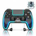 VioraTech Wireless Controller for PS5 with Hall Effect Joysticks, RGB Lighting, Turbo & Macro Functions, Linear Triggers, 6-Axis Sensor, Dual Vibration, Touchpad, Speaker & 3.5mm Audio Jack – Compatible with PS5/Pro/Slim/Mac/Steam Deck/PC