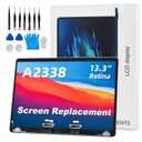 A2338 Screen Replacement for 13.3 inches MacBook Pro M1 2020 2022 Year 2560x1600 Replacement LCD Full Assembly for EMC 3578 Space Gray