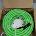 Lefree Garden Hose 5/8 in x 25 ft, Hybrid Polymer Water Hose with 3/4-inch Removable Brass Shut-off Valve, Heavy Duty, Sturdy, Drinking Water Safe, All-weather, No Kink, Ease of Use and Move (Green)