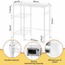 Yaocom Mini Fridge Shelf for Dorm, Adjustable Stand,White,3 Compartments