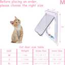 goTeamghjkl Cat Door Flap (Outer Size 7.5" x 7.8"), 4 Way Locking Medium Cat Door for Interior Exterior Doors, Weatherproof Pet Door for Cats Doggie Kitty and Kittens with Circumference < 15.75"