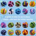 Pet Snuffle Ball, Puzzle Sniffing Interactive Dog Ball for Blind Dogs Training Stress Relief Dog Enrichment Toys Treat Machine Washable (Rainbow Color Upgrade, 10cm)