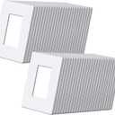 (50 Pack) BESTTEN USWP6 Matte Snow White Screwless Wall Plate, 1 Gang Switch Plate, Decorator Receptacle Outlet Cover, H4.69 x W2.91