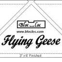 Bloc Loc Flying Geese Quilting Ruler 3" x 6"
