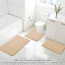 Arotive Memory Foam Bathroom Rug Mat 30x20, Ultra Soft and Absorbent Bath Mat, Machine Wash Dry, Comfortable Bath Rug Carpet for Bathroom Floor, Tub and Shower, Beige