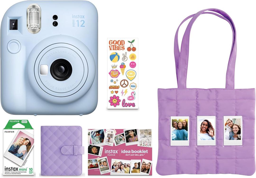 FUJIFILM Instax Mini 12 Holiday Bundle 2025 - Pastel Blue