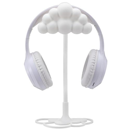 Yookeer Cloud Headphone Stand 3D White Cloud Cute Headphone Decor for Gamer Room Office Desk Gaming Gifts for Women Girlfriend Office Worker